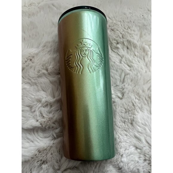 Starbucks Iridescent Pink/Gold/Green Ombre Summer 2020 Stainless Tumbler - Picture 1 of 6